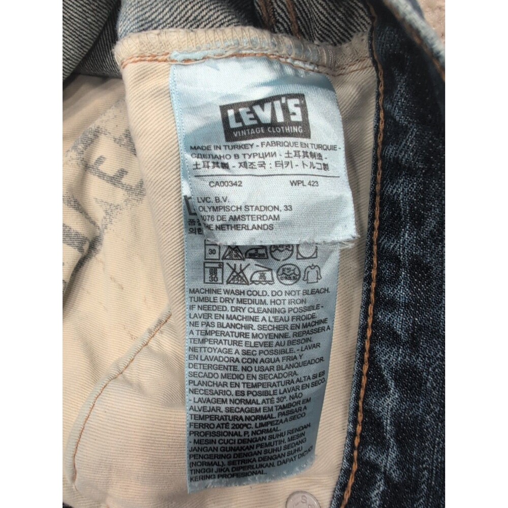Levi's 505-0217 Big E Selvedge Talon 42 Zipper Jeans Men's Size 30x32 Distressed - Picture 11 of 16